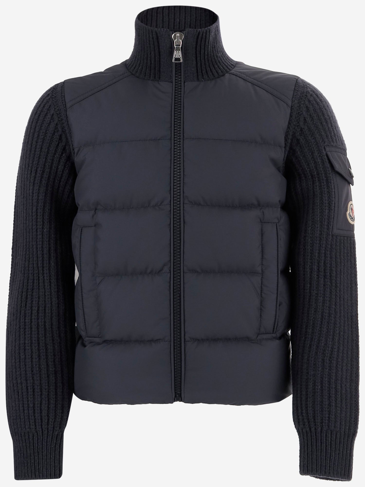 GIUBBOTTO IBRIDO CON MANICHE IN MAGLIA 9B00009M1241 779 MONCLER ENFANTS 