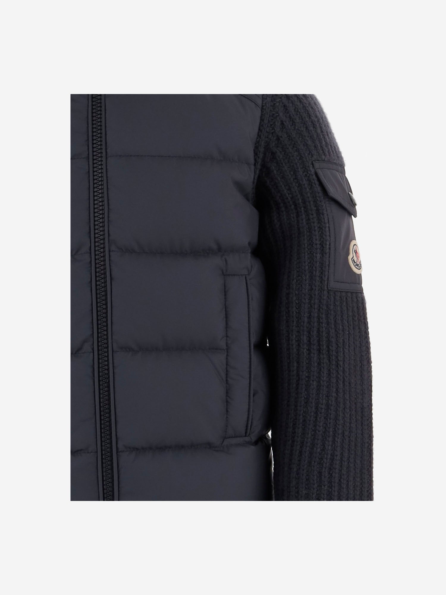 GIUBBOTTO IBRIDO CON MANICHE IN MAGLIA 9B00009M1241 779 MONCLER ENFANTS 