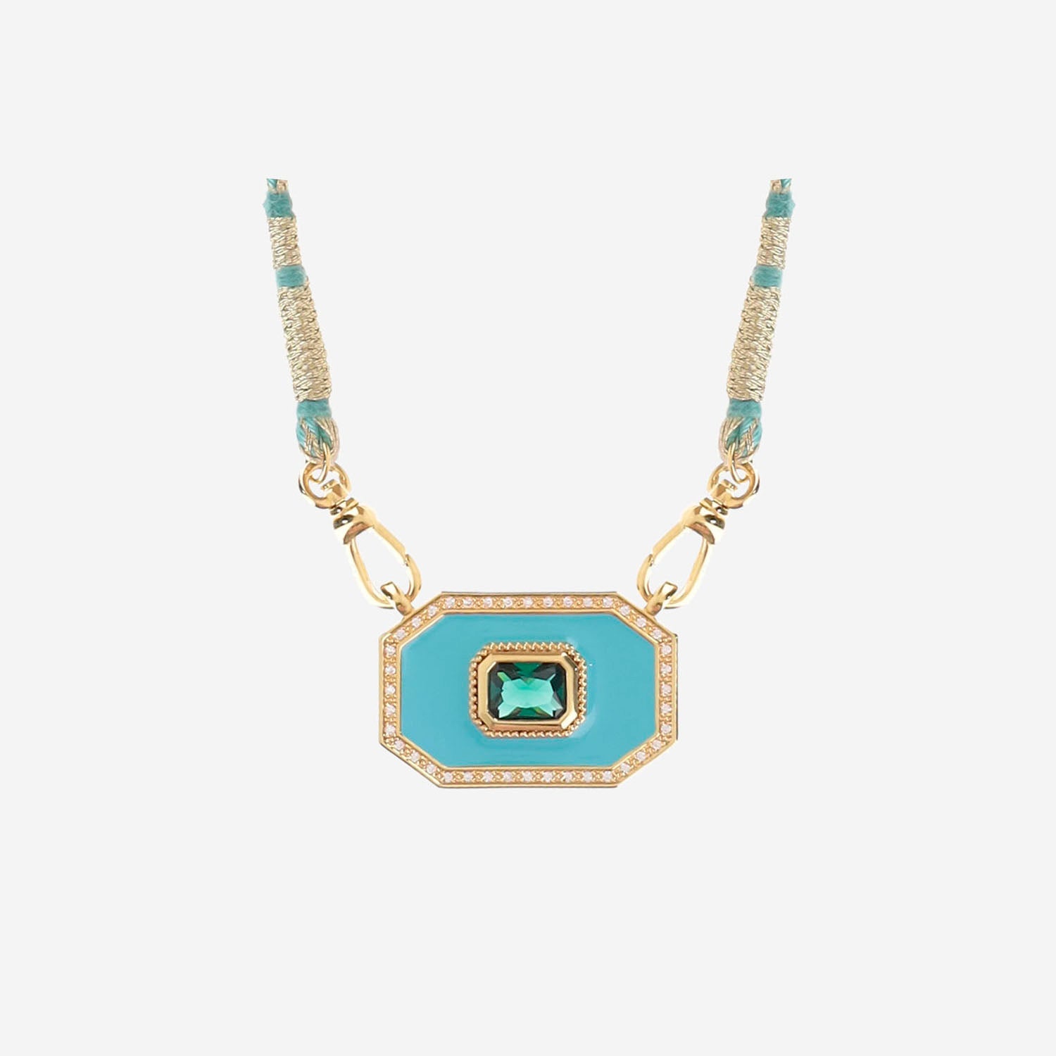 COLLANA YUCATAN TURCHESE CO335 ORO MYA BAY 
