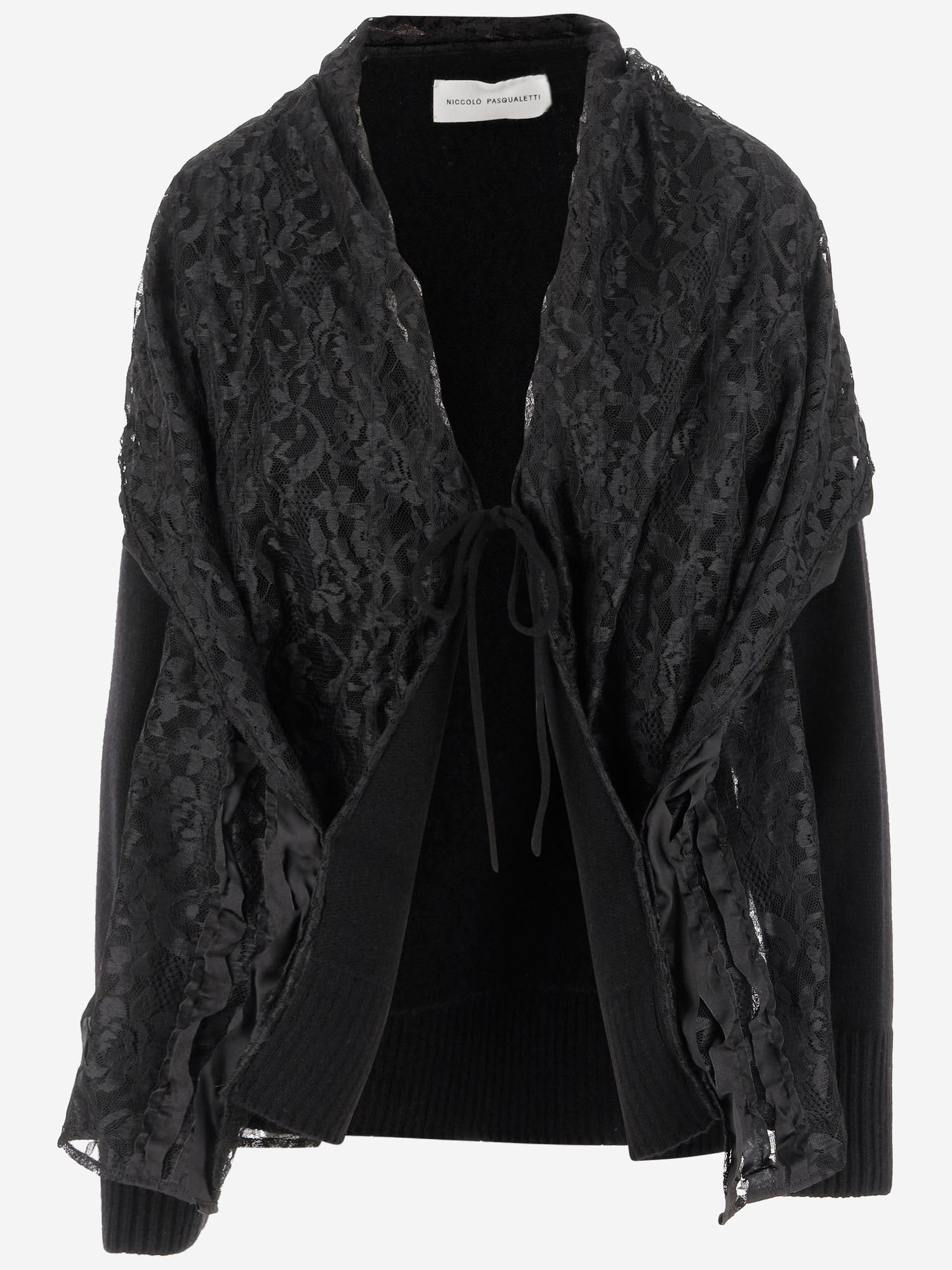 GIACCA  in misto lana con pizzo K002 CMYNBLACK NICCOLO PASQUALETTI 