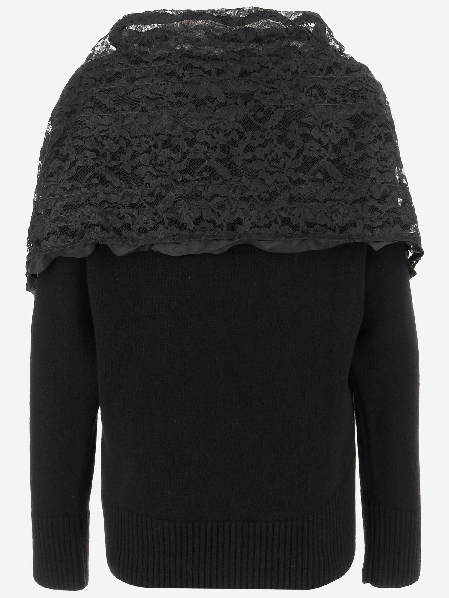 GIACCA  in misto lana con pizzo K002 CMYNBLACK NICCOLO PASQUALETTI 