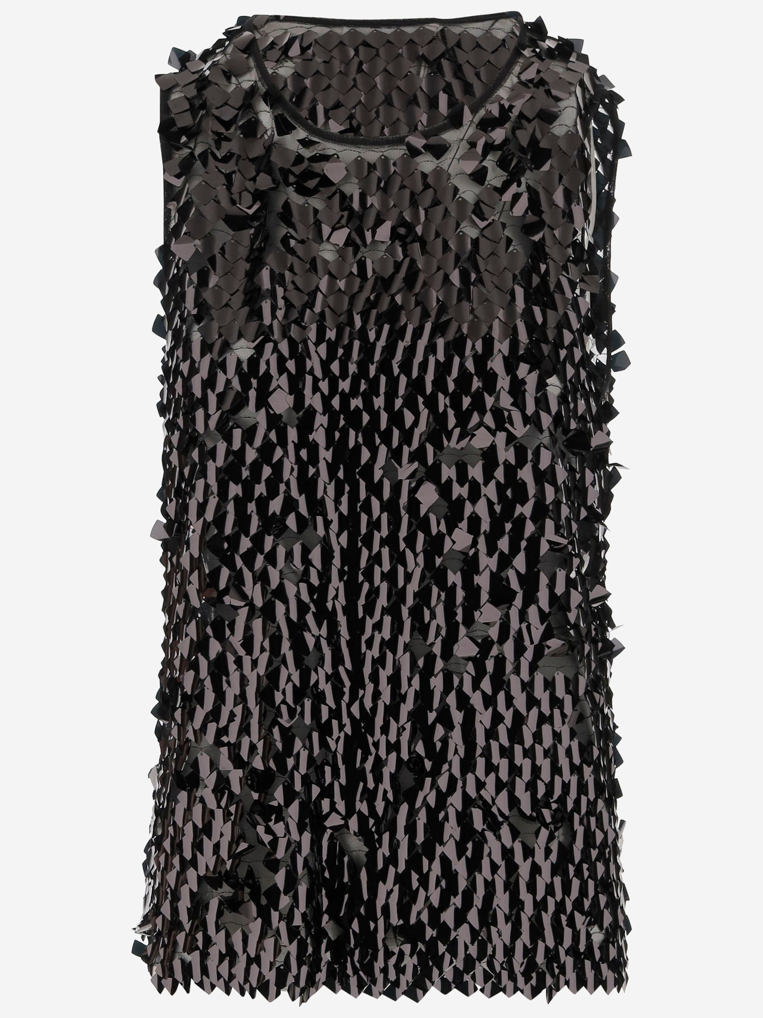 CANOTTA CON PAILLETTE T001 SDSTBLACK NICCOLO PASQUALETTI 