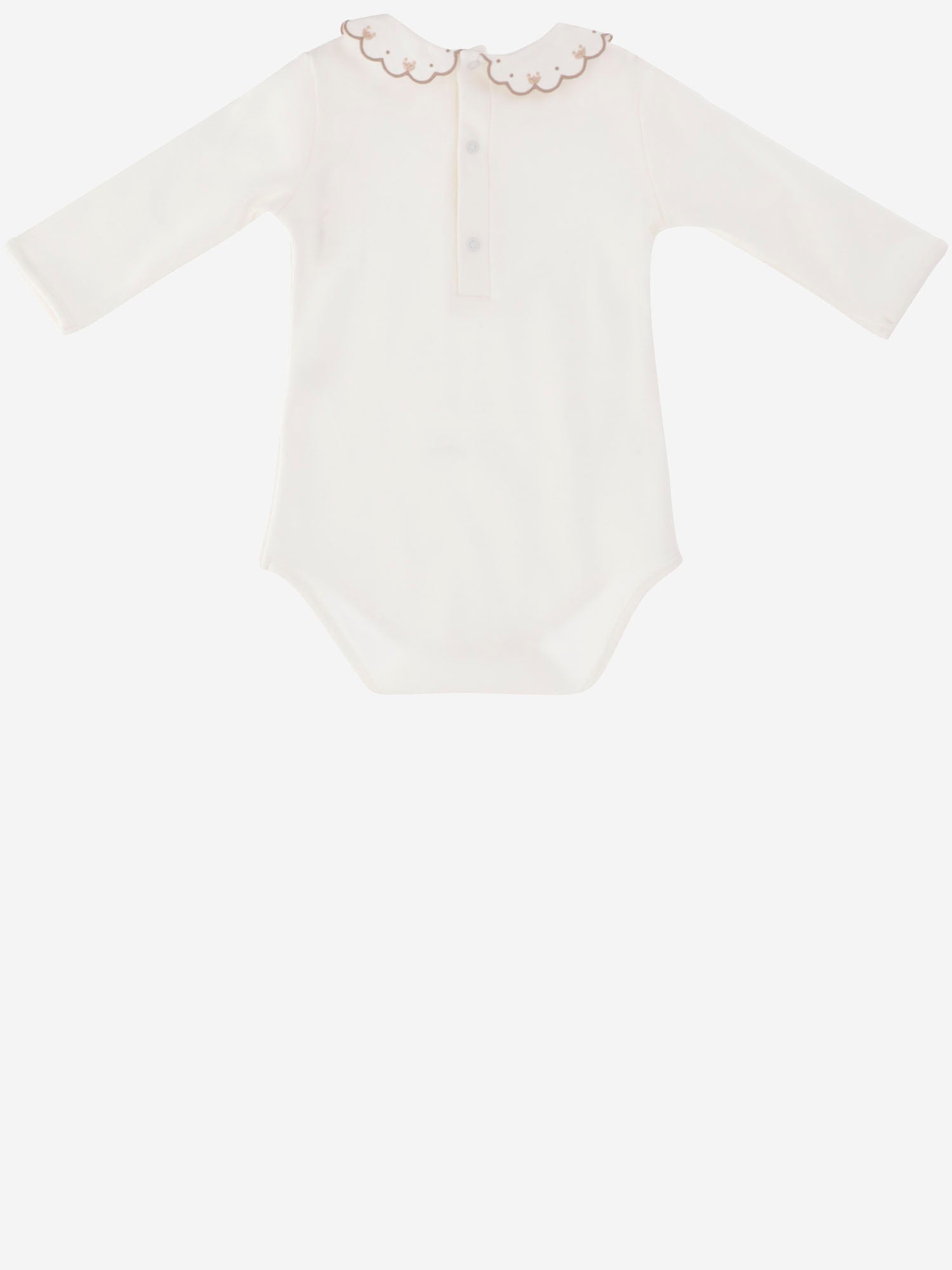 BODY IN COTONE CON COLLETTO RICAMATO BODY 2147 NICOLETTA FANNA KIDS 
