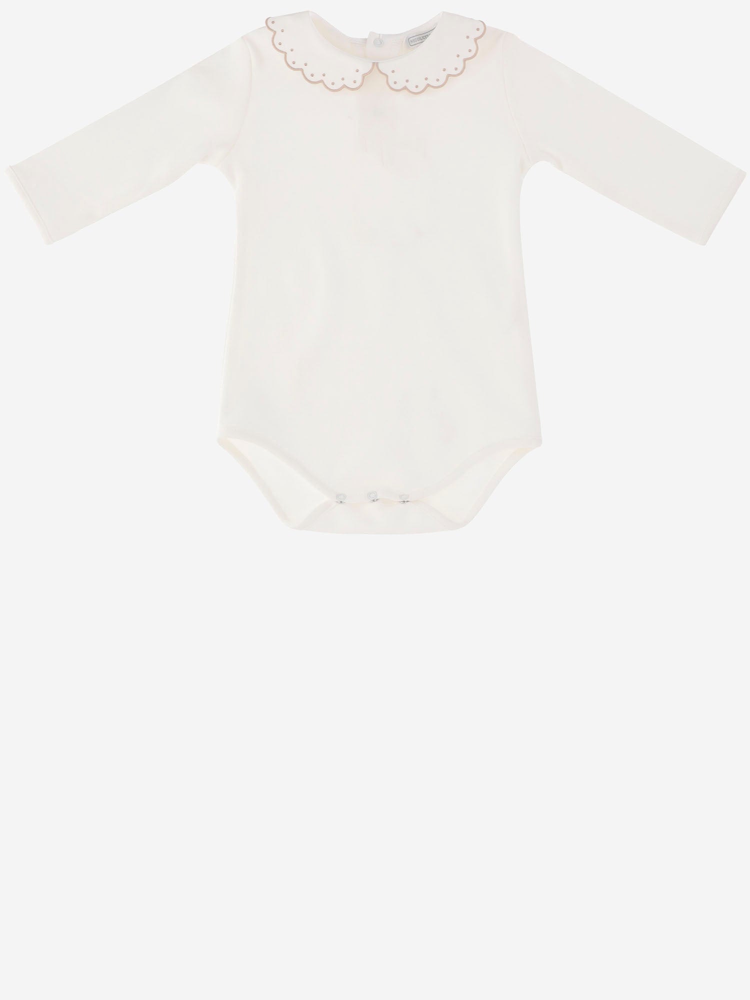 BODY IN COTONE CON COLLETTO RICAMATO BODY 2287 NICOLETTA FANNA KIDS 