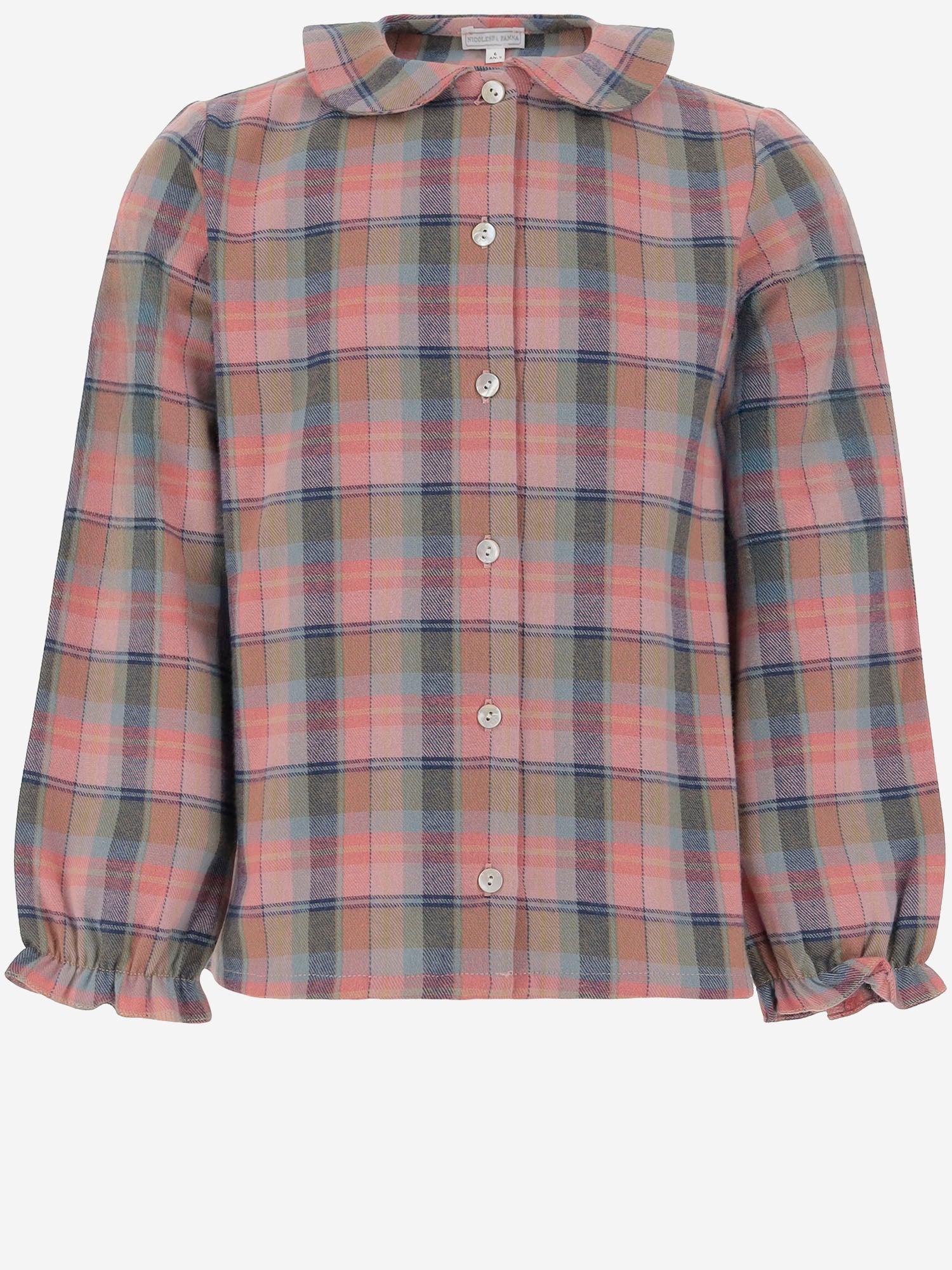 CAMICIA IN COTONE CON MOTIVO A QUADRI DIVA 12 NICOLETTA FANNA KIDS 