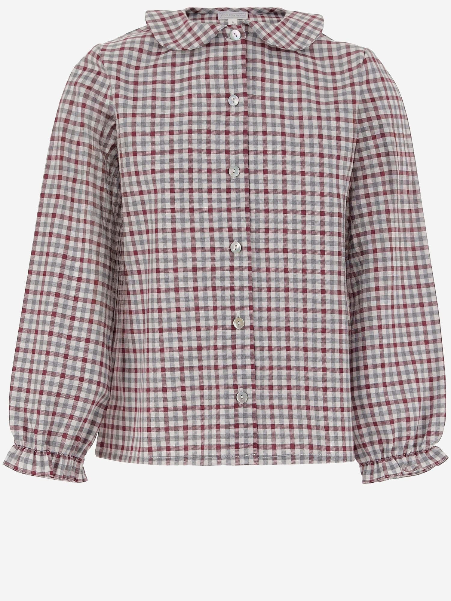 CAMICIA IN COTONE CON MOTIVO A QUADRI DIVA 36 NICOLETTA FANNA KIDS 