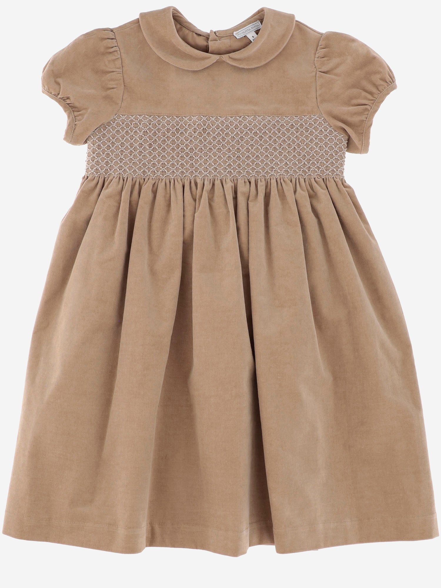 ABITO IN COTONE STRETCH CON SMOCK LILLI 56 NICOLETTA FANNA KIDS 
