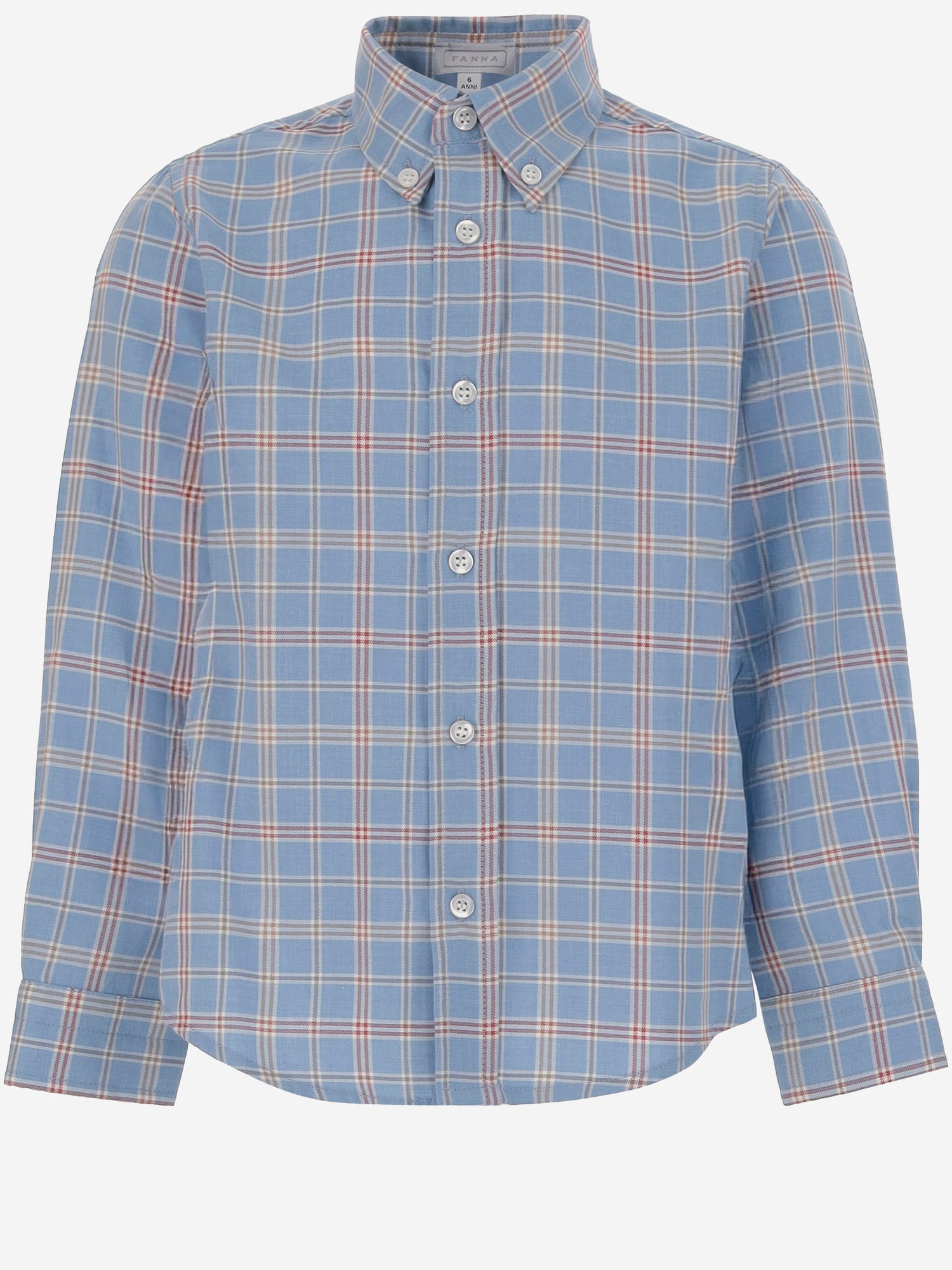 CAMICIA IN COTONE CON MOTIVO A QUADRI MBML 52 NICOLETTA FANNA KIDS 