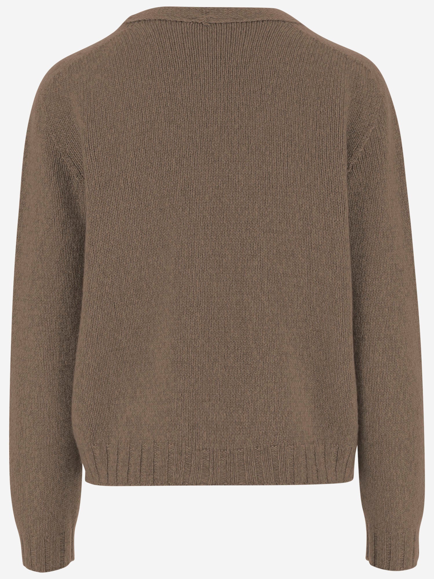 CARDIGAN IN CASHMERE D229WS BROWNMOULINE OLIVER LATTUGHI 