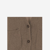 CARDIGAN IN CASHMERE D229WS BROWNMOULINE OLIVER LATTUGHI 