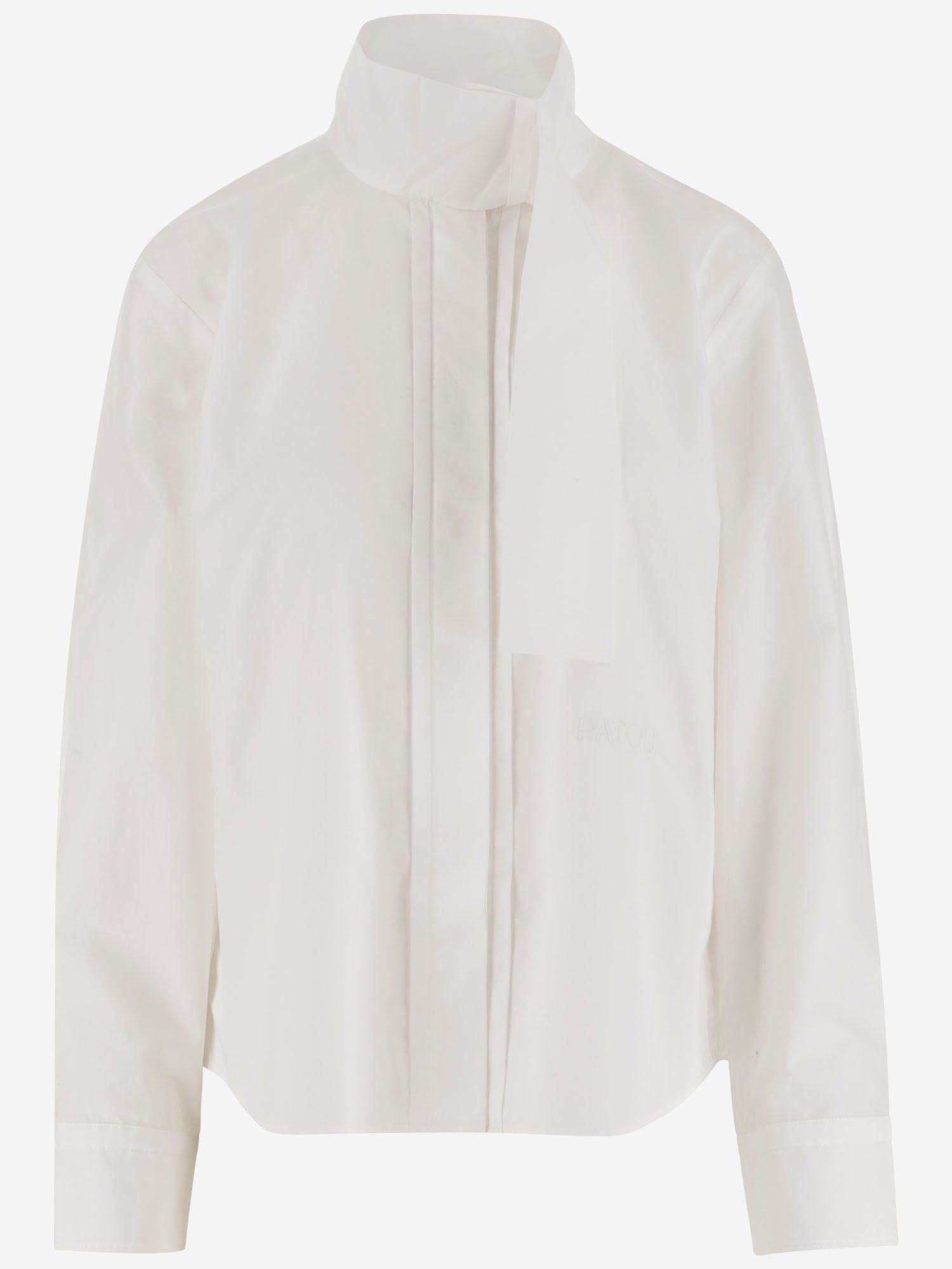 camicia ascot in cotone a collo alto BL045017 001W PATOU 