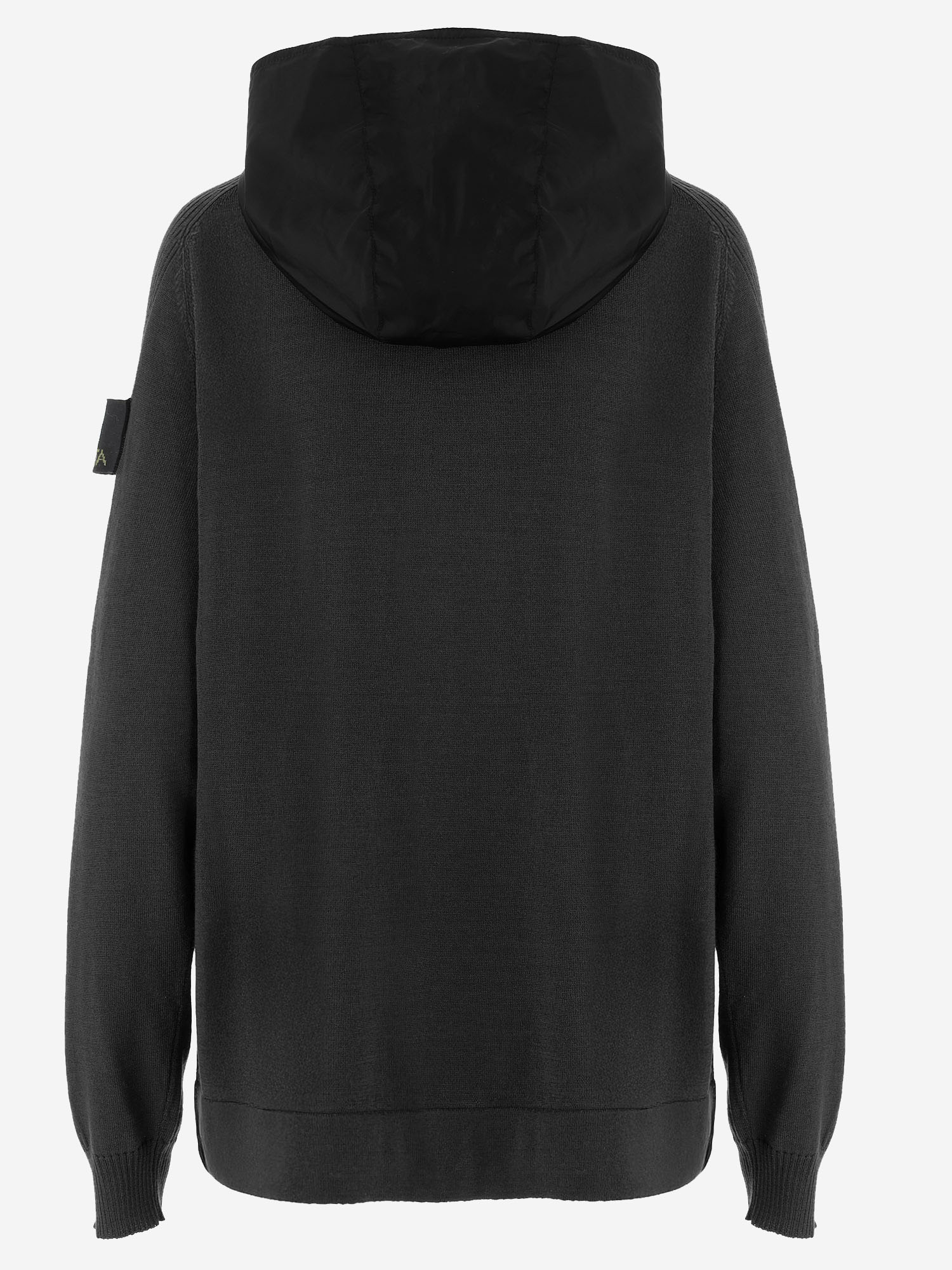 FELPA CON ZIP IN LANA MERINO PMG28 BLACK PREMIATA 