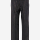PANTALONI TEODORA IN LANA E CASHMERE A RIGHE TEODORA 5071673 QL2 