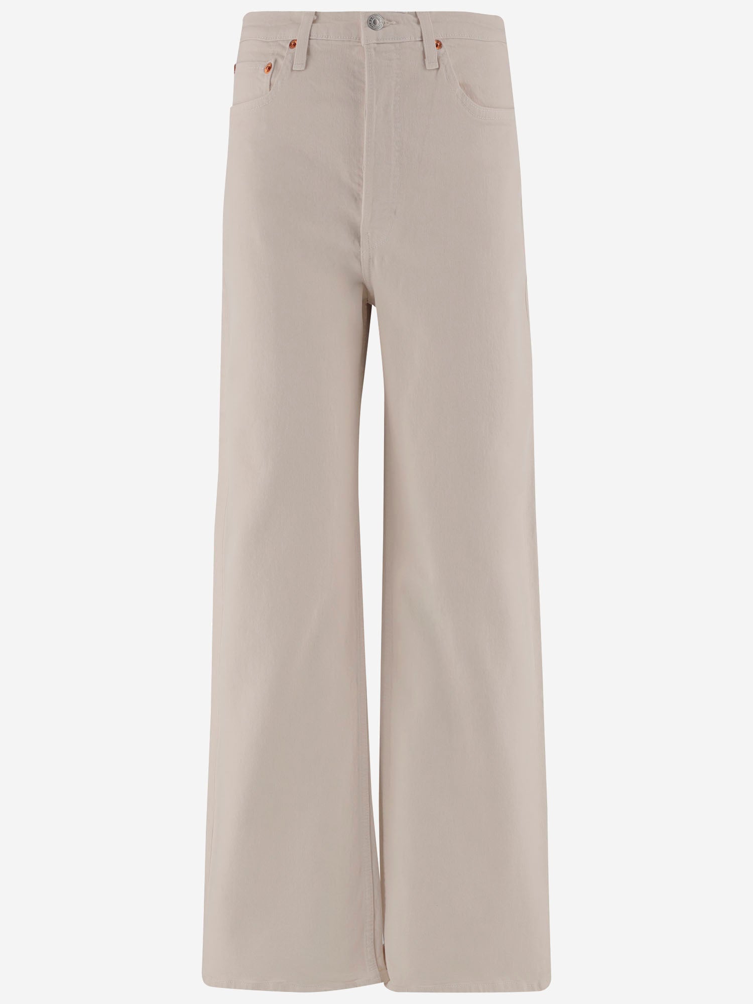 PANTALONI IN COTONE STRETCH 19303WUHRSWL VINTAGE WHITE RE/DONE 