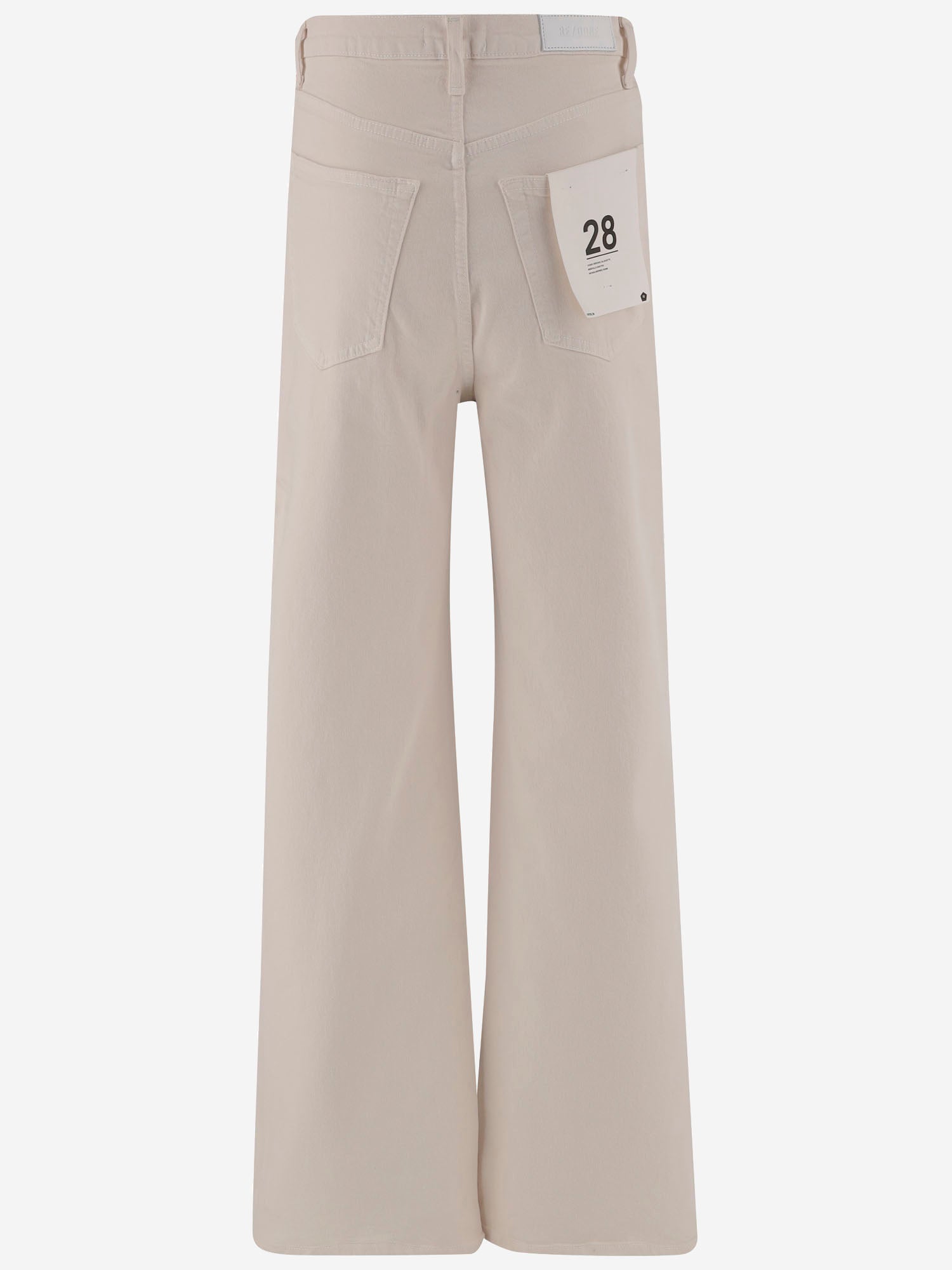 PANTALONI IN COTONE STRETCH 19303WUHRSWL VINTAGE WHITE RE/DONE 