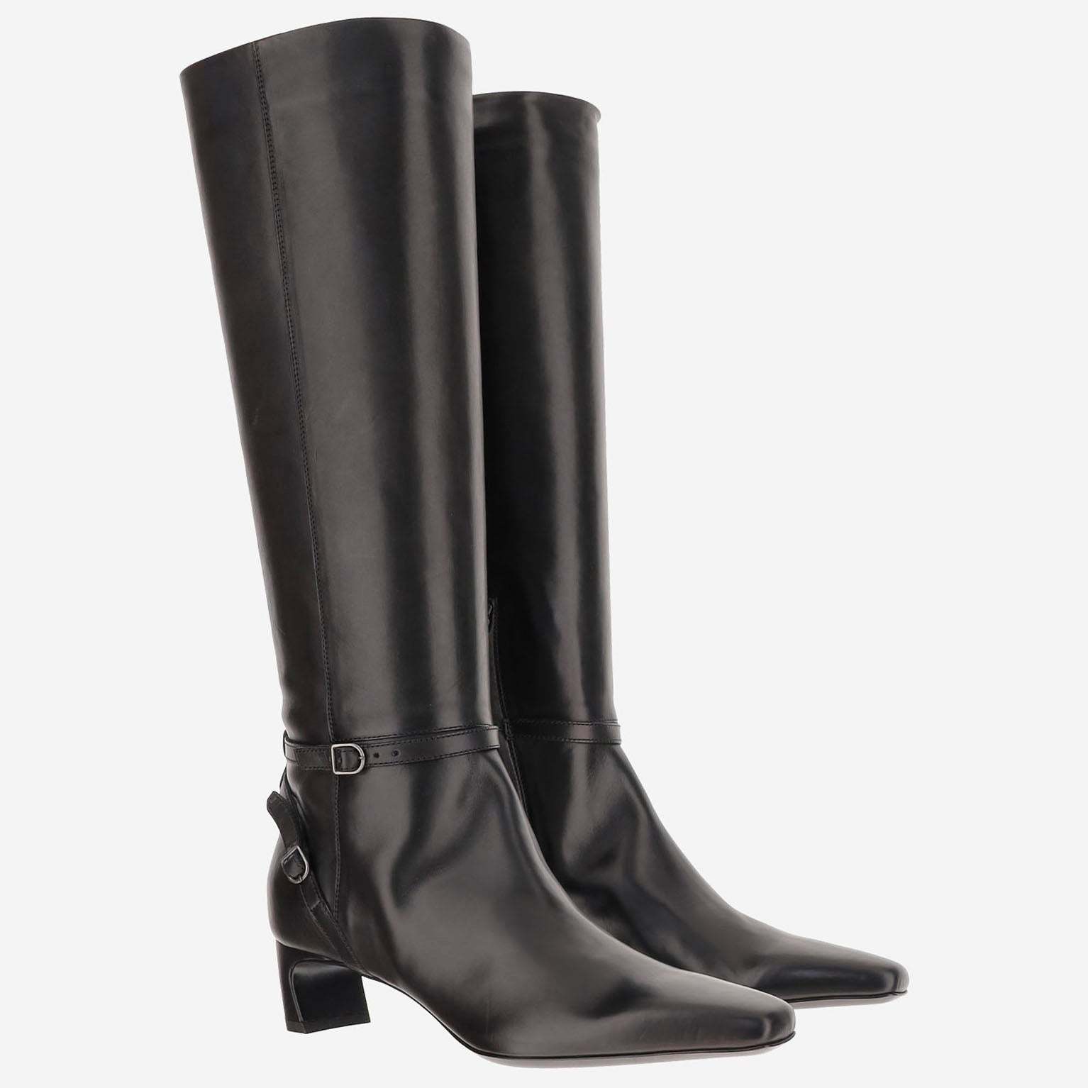 STIVALI IN PELLE CON DETTAGLI A FIBBIA 4838 NERO SARTORE 