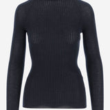 MAGLIA IN CASHMERE E SETA A COSTE W25613 0350 SASUPHI 