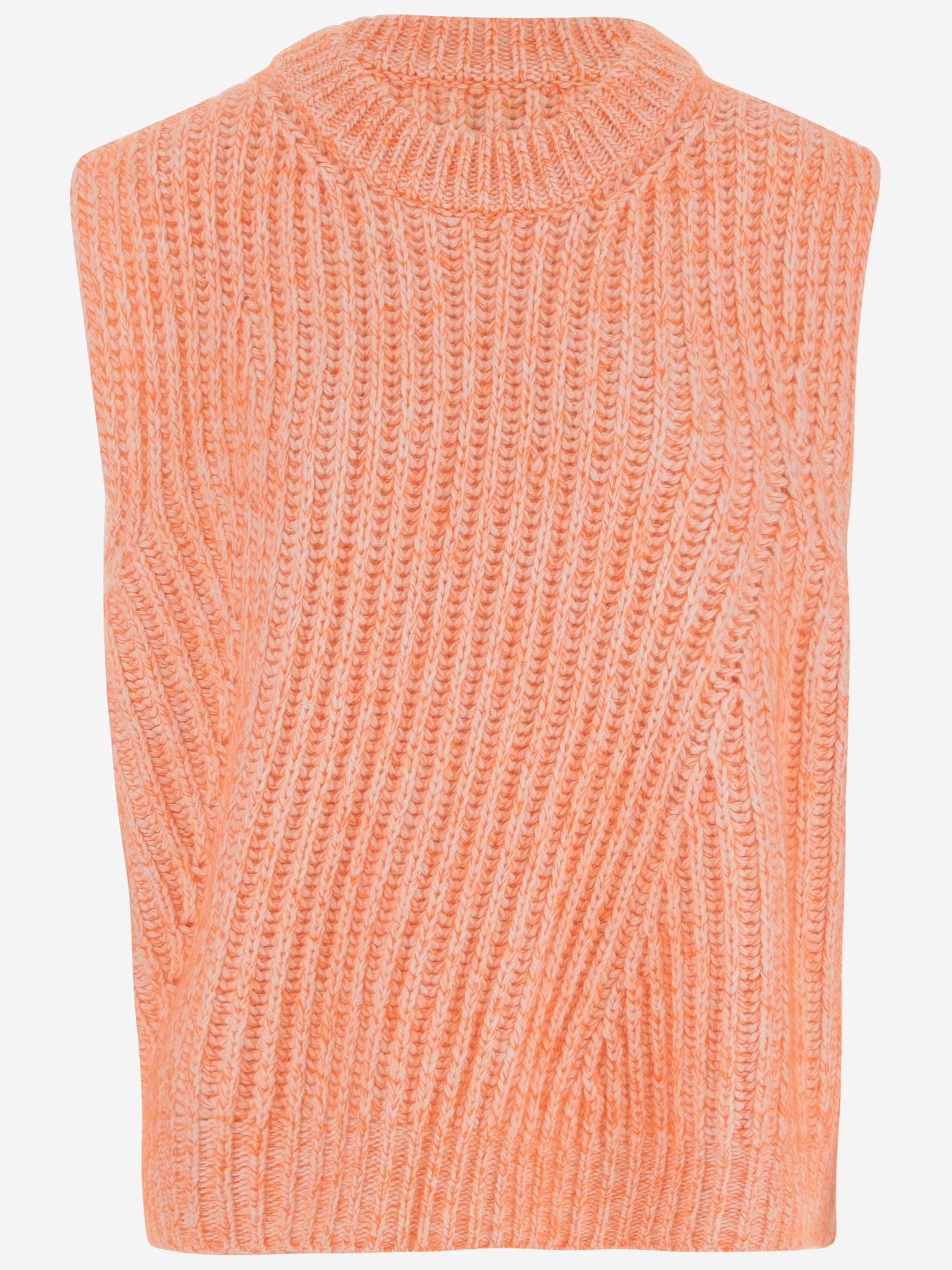 Maglione smanicato in misto lana a coste W25663 0530 SASUPHI 