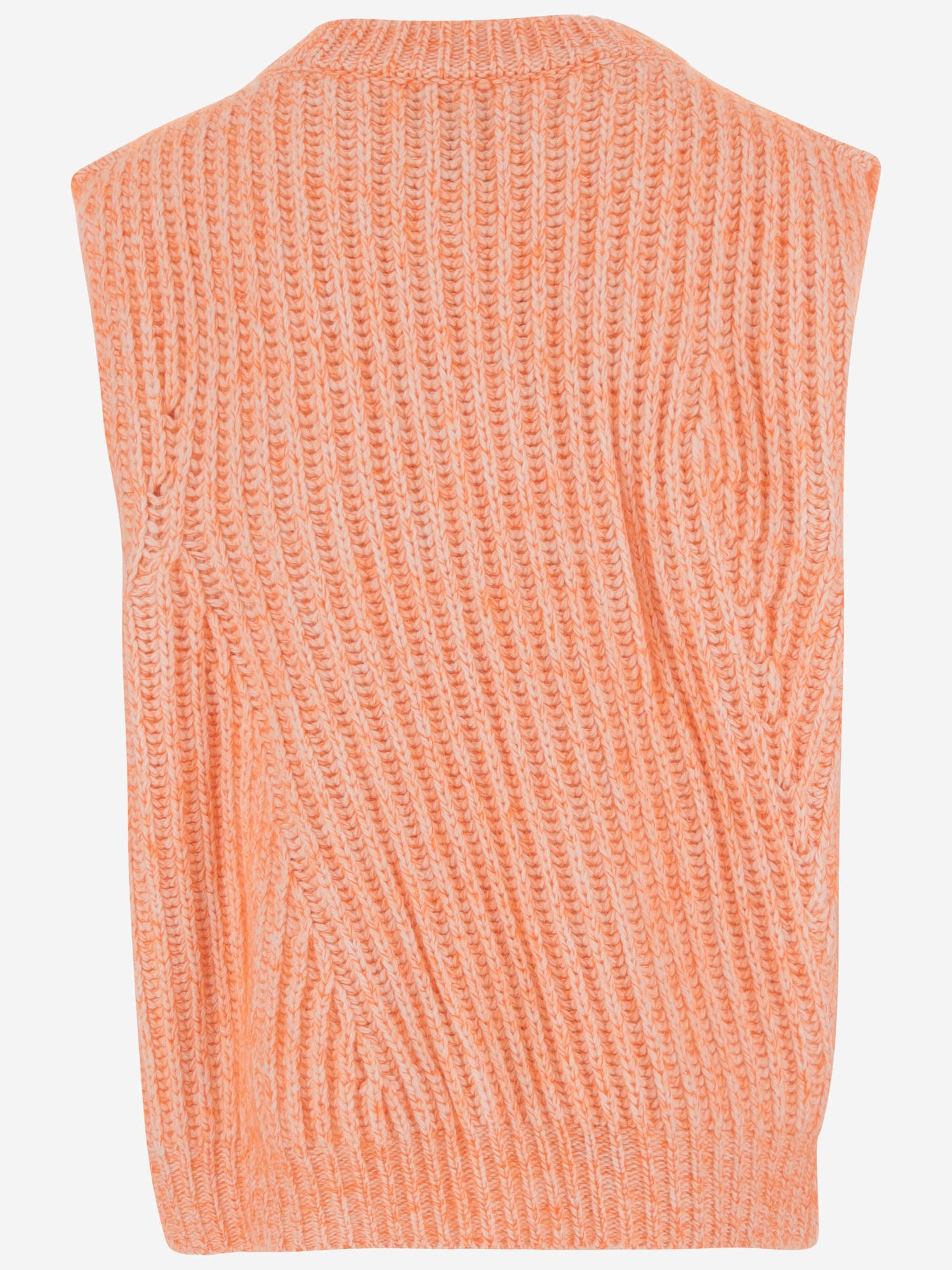Maglione smanicato in misto lana a coste W25663 0530 SASUPHI 