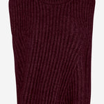 Maglione smanicato in misto lana a coste W25663 0550 SASUPHI 
