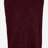 Maglione smanicato in misto lana a coste W25663 0550 SASUPHI 