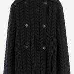 GIACCA DOPPIOPETTO IN LANA E CASHMERE A TRECCE W25751 0900 SASUPHI 
