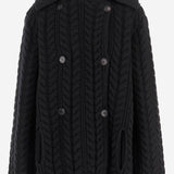 GIACCA DOPPIOPETTO IN LANA E CASHMERE A TRECCE W25751 0900 SASUPHI 