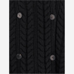 GIACCA DOPPIOPETTO IN LANA E CASHMERE A TRECCE W25751 0900 SASUPHI 