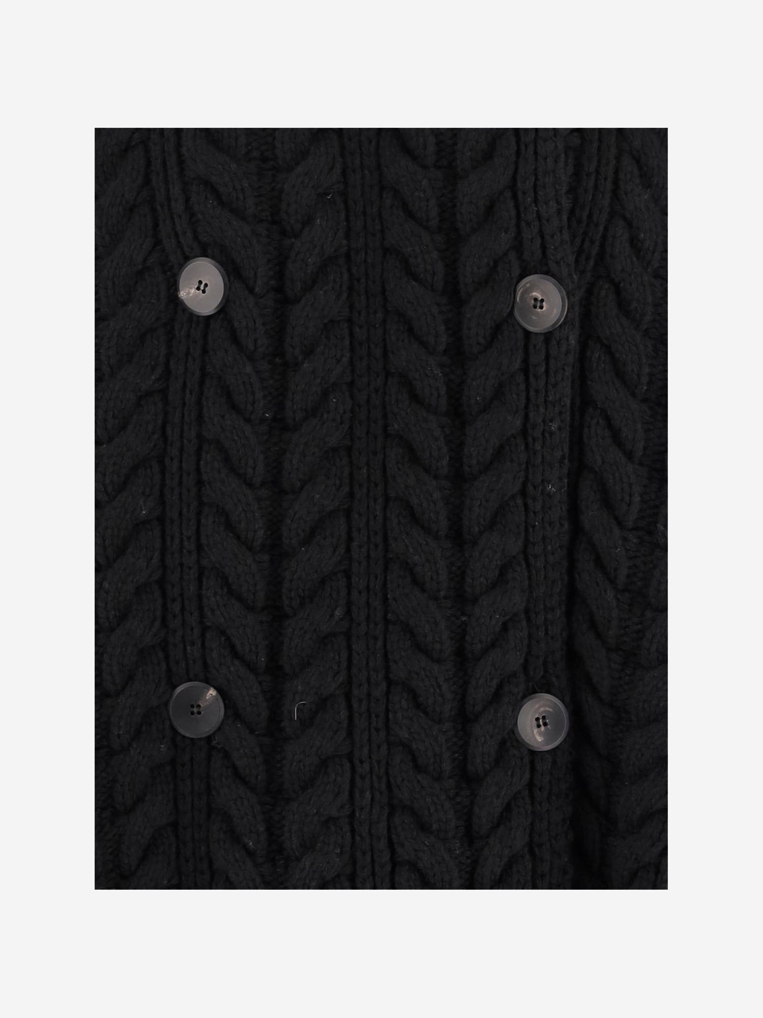 GIACCA DOPPIOPETTO IN LANA E CASHMERE A TRECCE W25751 0900 SASUPHI 