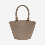 BORSA IN PELLE SCAMOSCIATA CON CIONDOLI PF25314BGR GREY SELF PORTRAIT 