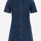 MINI ABITO IN DENIM DI COTONE CON FIOCCHI PF25812SBL BLUE SELF PORTRAIT 