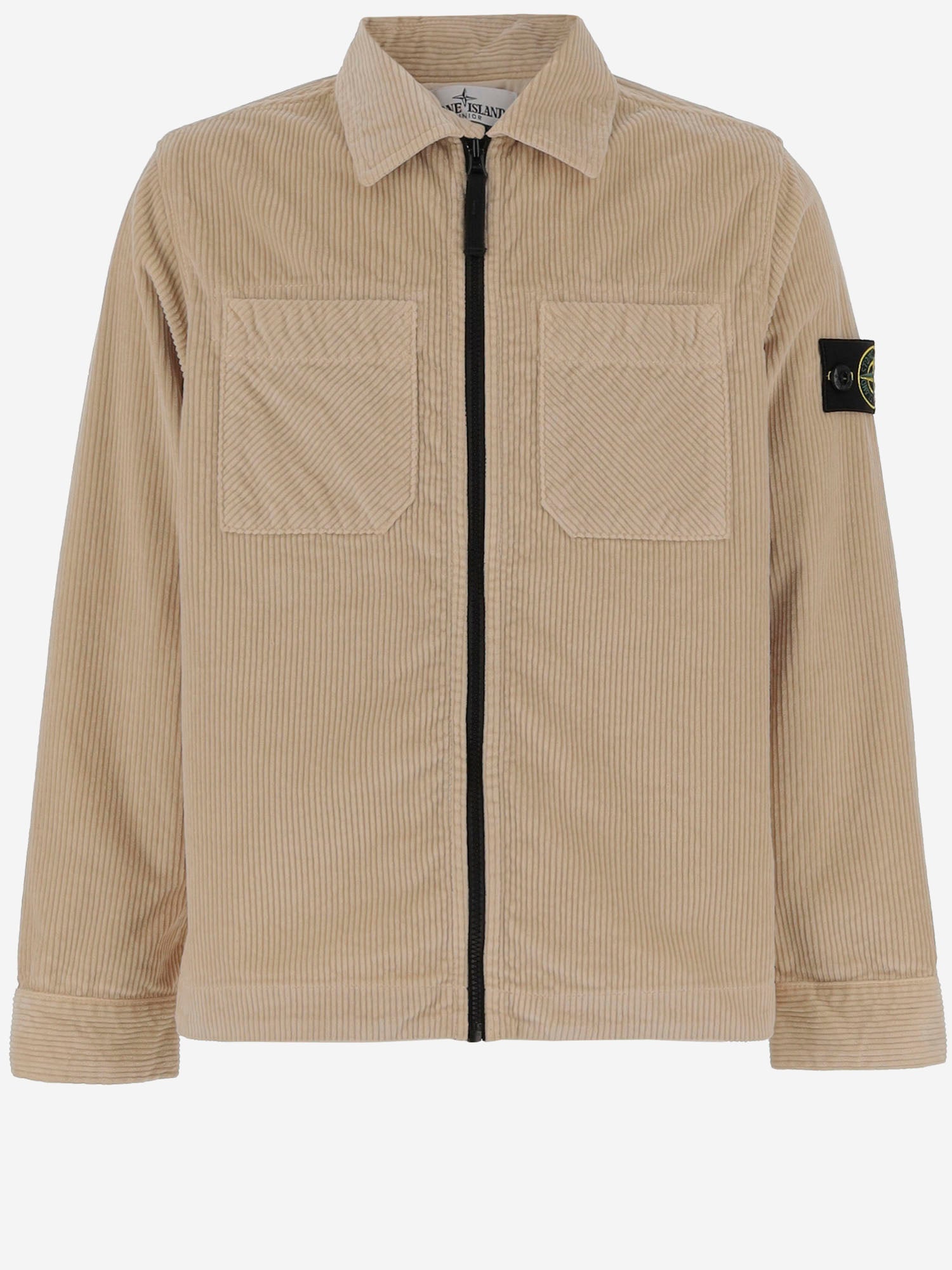 CAMICIA IN VELLUTO DI MISTO COTONE STRETCH 1200003 S0199V0095 STONE ISLAND KIDS 