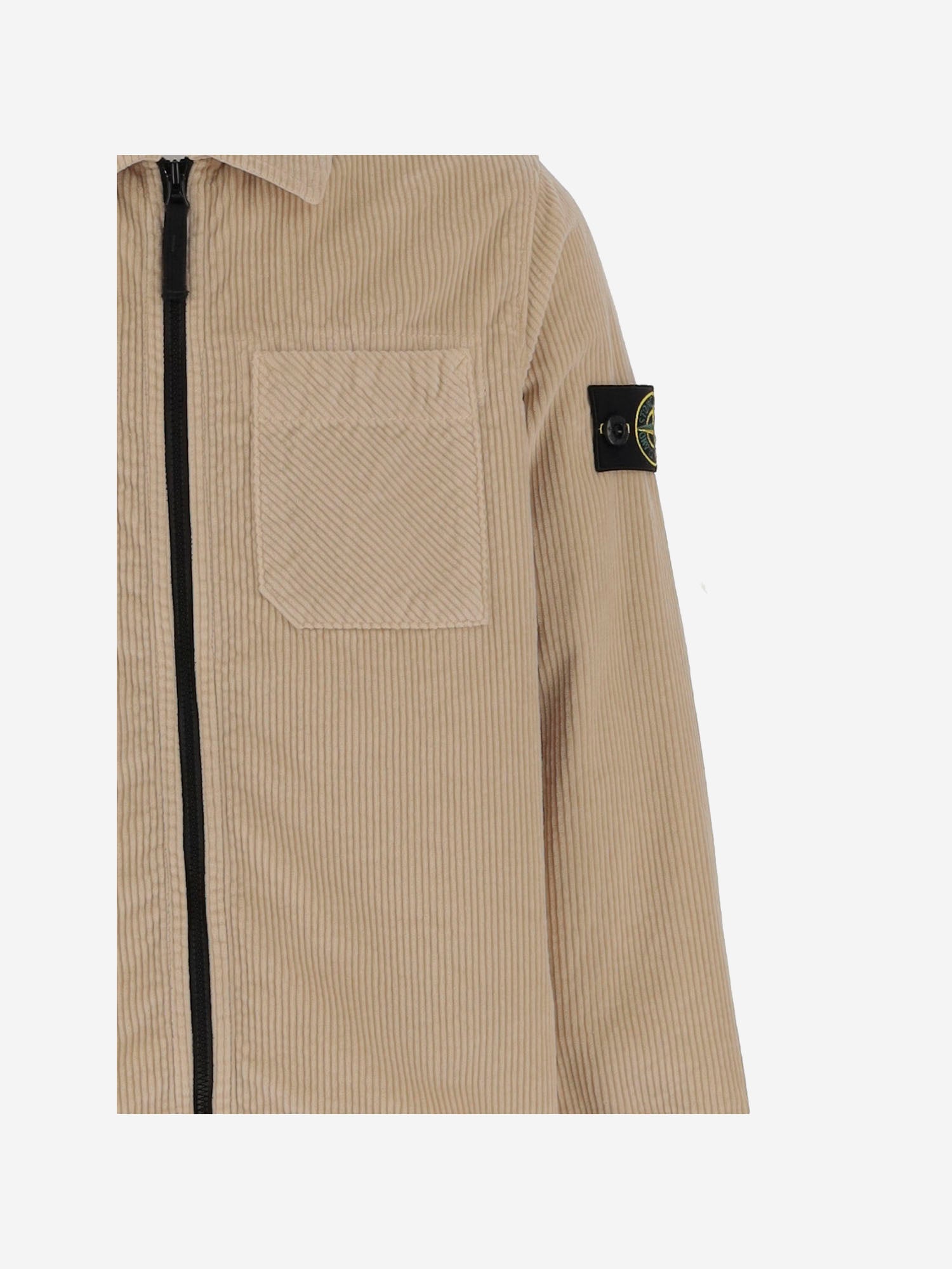 CAMICIA IN VELLUTO DI MISTO COTONE STRETCH 1200003 S0199V0095 STONE ISLAND KIDS 