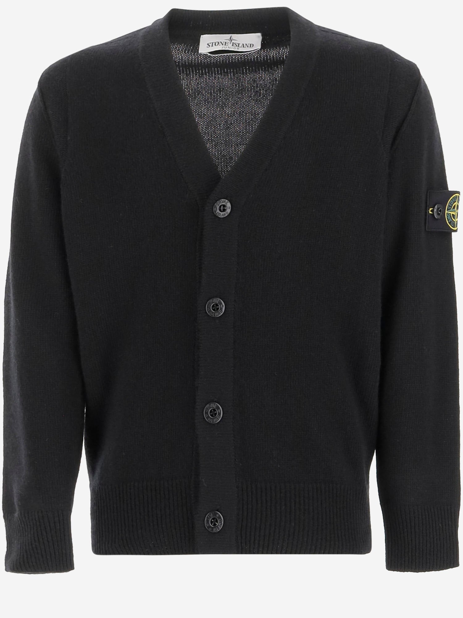 CARDIGAN IN MISTO LANA CON LOGO 5100001 S00M1V0029 STONE ISLAND KIDS 