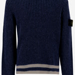 MAGLIONE A COSTE IN MISTO LANA CON PATCH LOGO 5100005 S00M4V0020 STONE ISLAND KIDS 