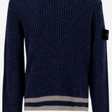 MAGLIONE A COSTE IN MISTO LANA CON PATCH LOGO 5100005 S00M4V0020 STONE ISLAND KIDS 