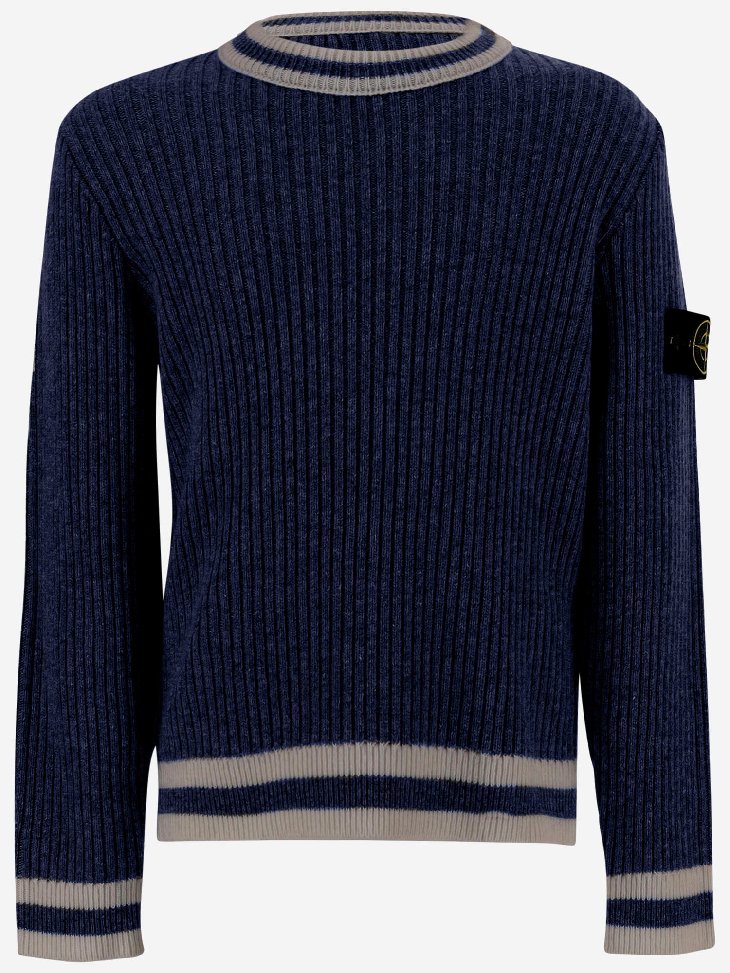 MAGLIONE A COSTE IN MISTO LANA CON PATCH LOGO 5100005 S00M4V0020 STONE ISLAND KIDS 