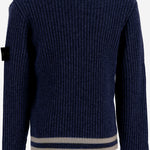 MAGLIONE A COSTE IN MISTO LANA CON PATCH LOGO 5100005 S00M4V0020 STONE ISLAND KIDS 