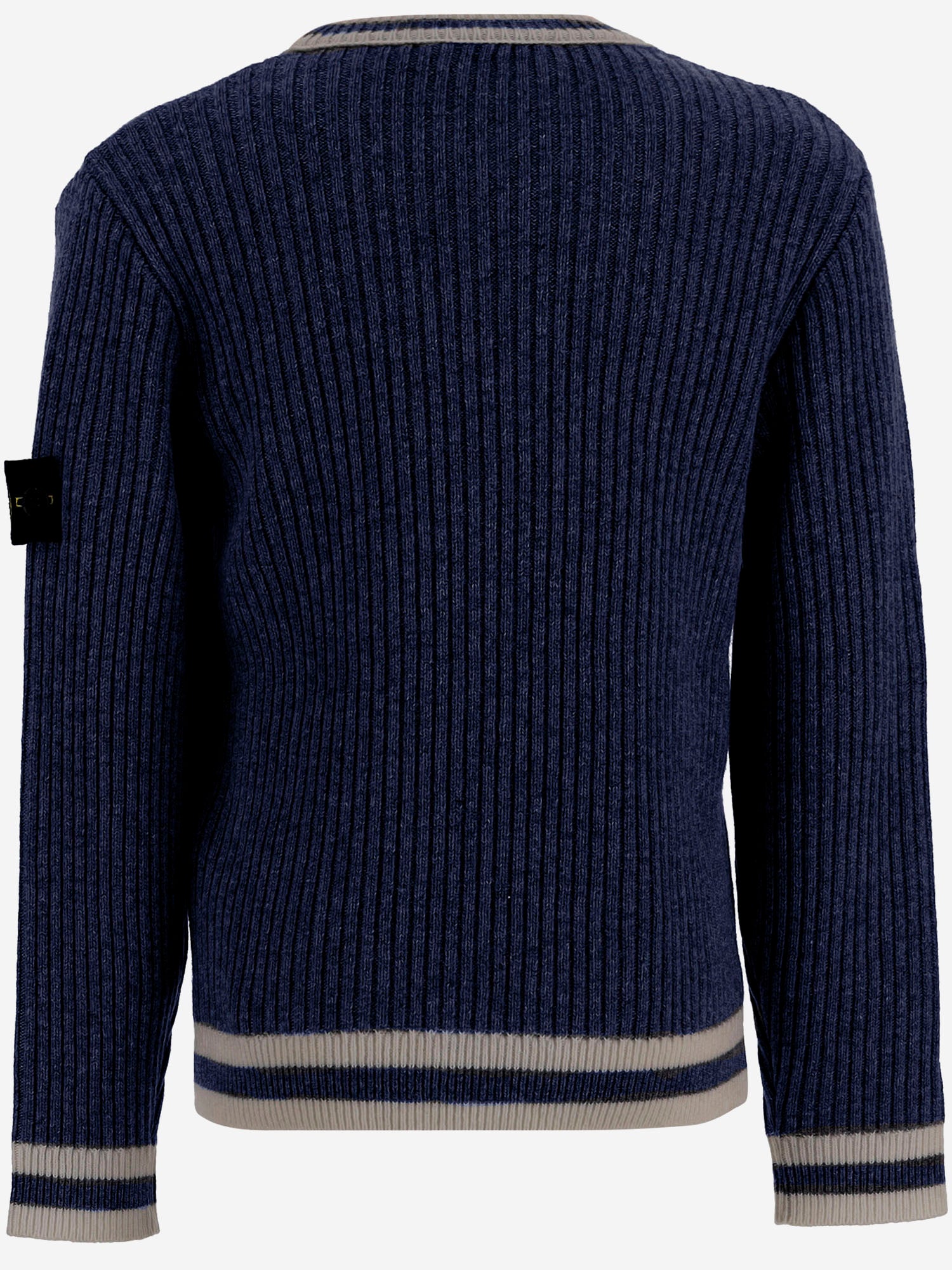 MAGLIONE A COSTE IN MISTO LANA CON PATCH LOGO 5100005 S00M4V0020 STONE ISLAND KIDS 