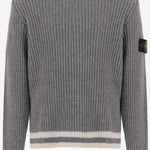 MAGLIONE A COSTE IN MISTO LANA CON PATCH LOGO 5100005 S00M4V0M67 STONE ISLAND KIDS 