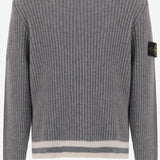MAGLIONE A COSTE IN MISTO LANA CON PATCH LOGO 5100005 S00M4V0M67 STONE ISLAND KIDS 