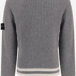 MAGLIONE A COSTE IN MISTO LANA CON PATCH LOGO 5100005 S00M4V0M67 STONE ISLAND KIDS 