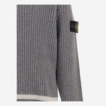 MAGLIONE A COSTE IN MISTO LANA CON PATCH LOGO 5100005 S00M4V0M67 STONE ISLAND KIDS 