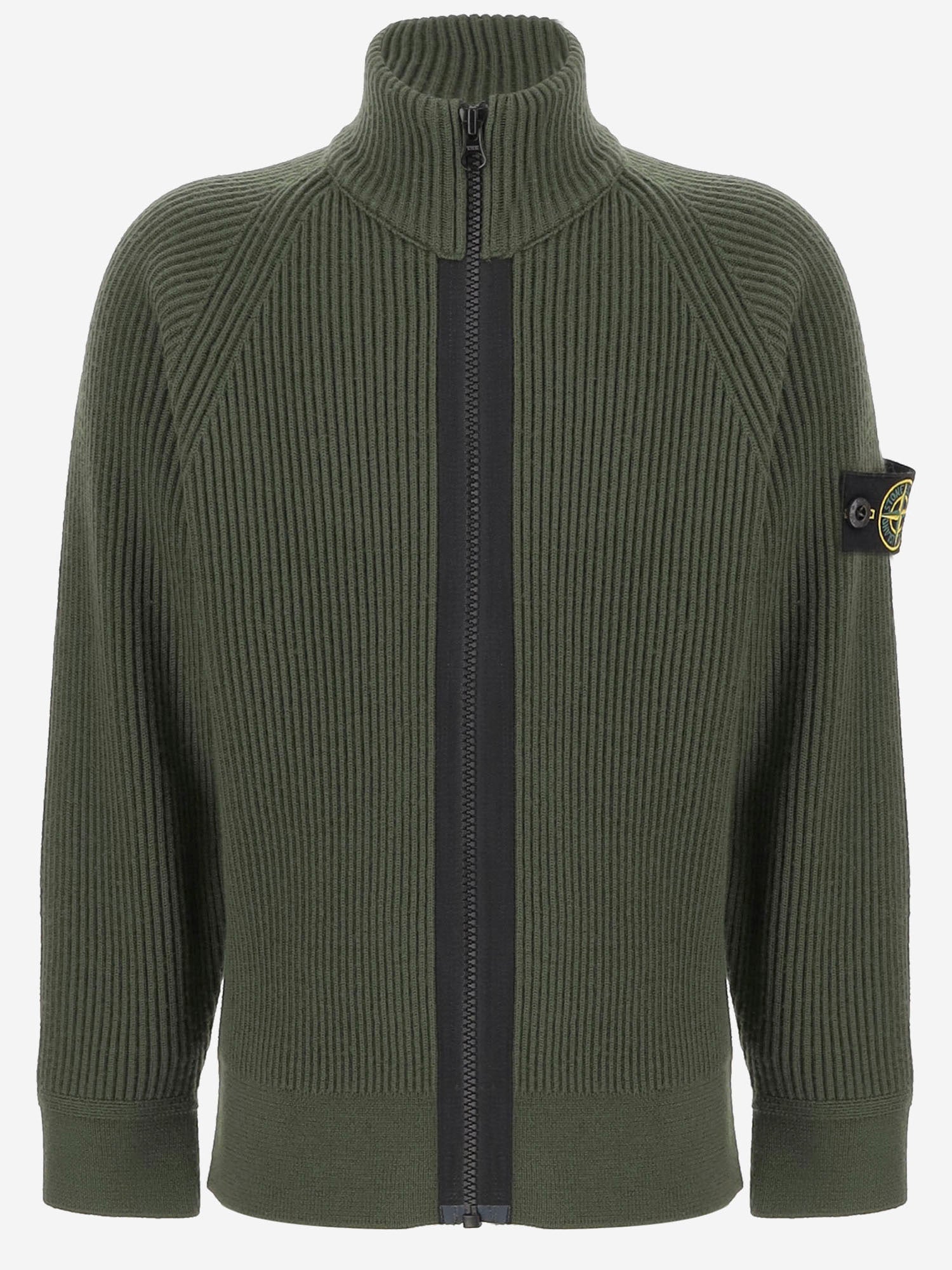 MAGLIONE CON ZIP IN LANA VERGINE 5100012 S0C02V0054 STONE ISLAND KIDS 