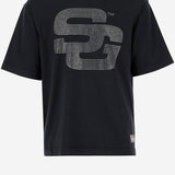 T-SHIRT IN COTONE CON LOGO IN STRASS SG2510108 JETBLACK SUMMER GAMES 