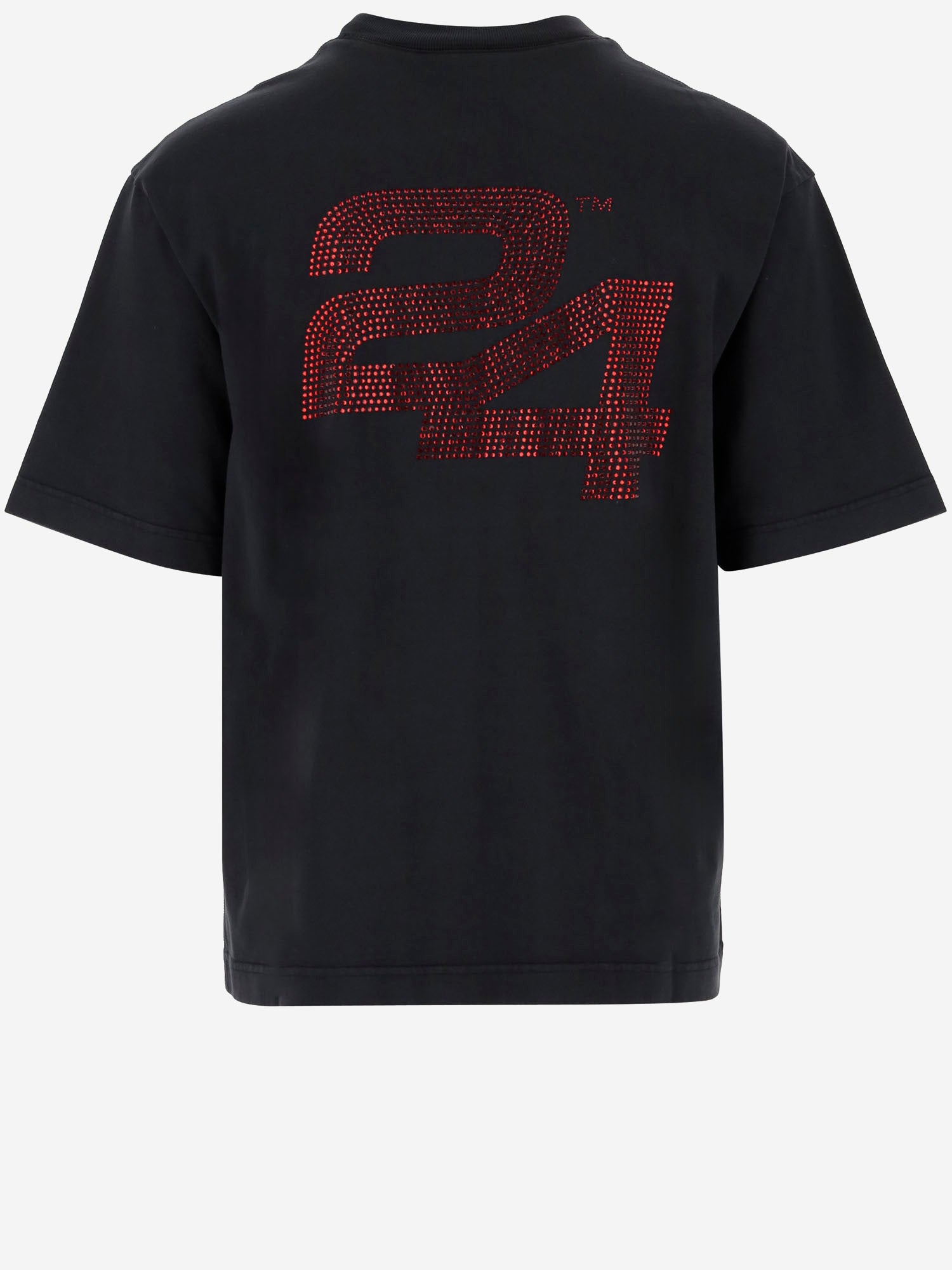 T-SHIRT IN COTONE CON LOGO IN STRASS SG2510108 JETBLACK SUMMER GAMES 