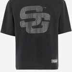 T-SHIRT IN COTONE CON LOGO IN STRASS SG2510104 JETBLACK SUMMER GAMES 