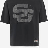 T-SHIRT IN COTONE CON LOGO IN STRASS SG2510104 JETBLACK SUMMER GAMES 