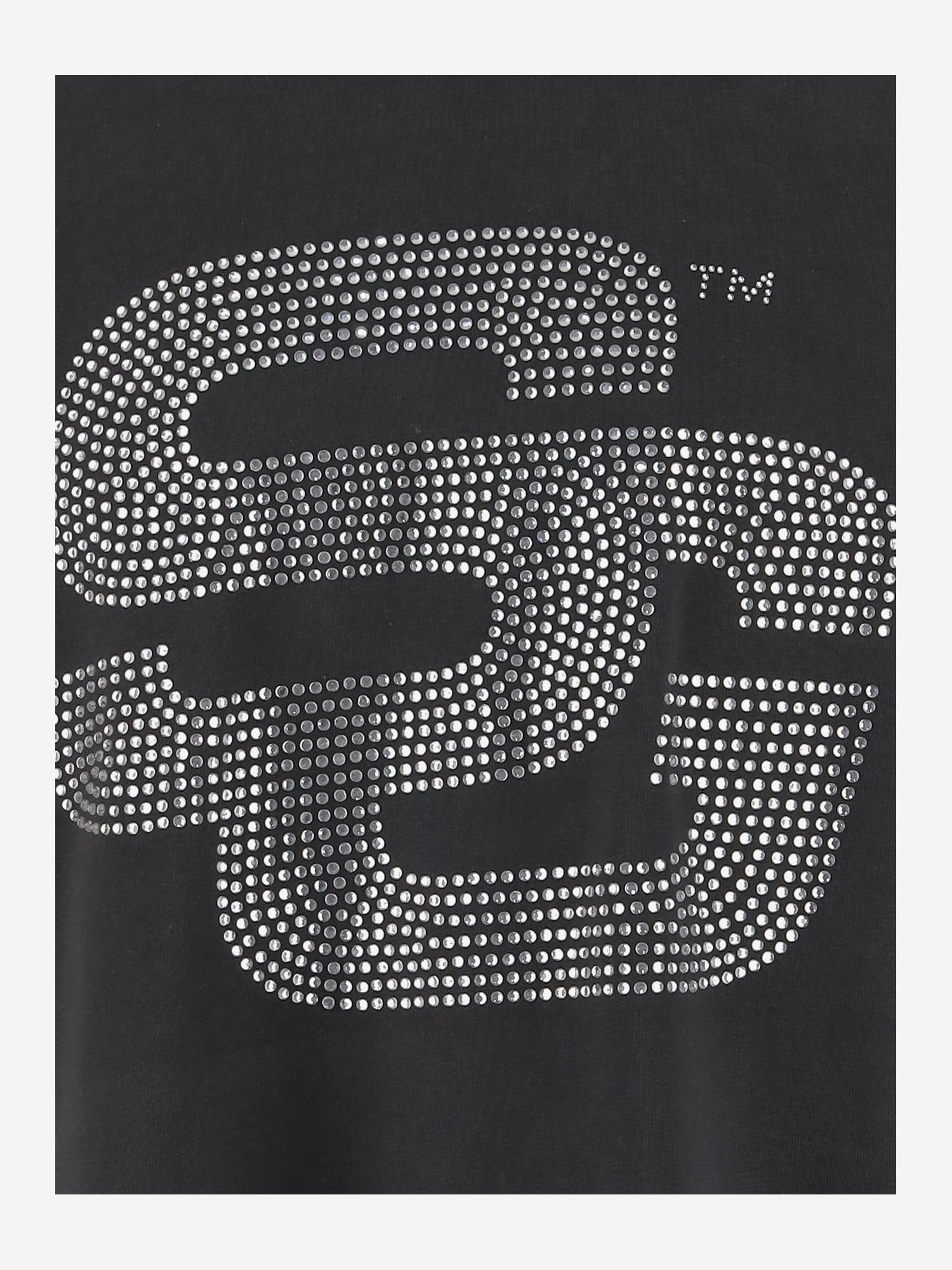 T-SHIRT IN COTONE CON LOGO IN STRASS SG2510104 JETBLACK SUMMER GAMES 