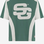 T-SHIRT IN COTONE CON LOGO SG2510106 HUNTERGREENCANNOLICREAM SUMMER GAMES 